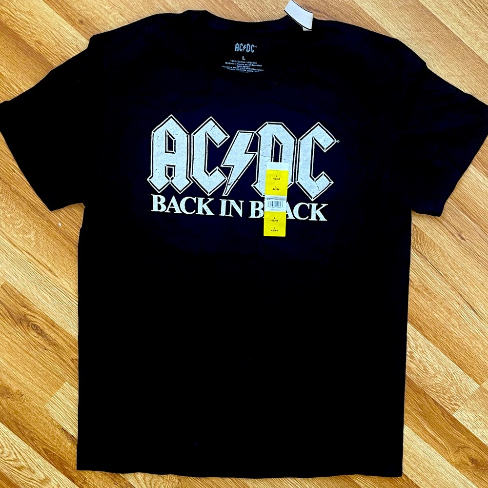 NWT AC/DC Black Short Sleeve Band Tee